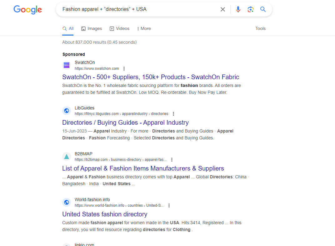 Searching Directors to get listed for Fashion SEO