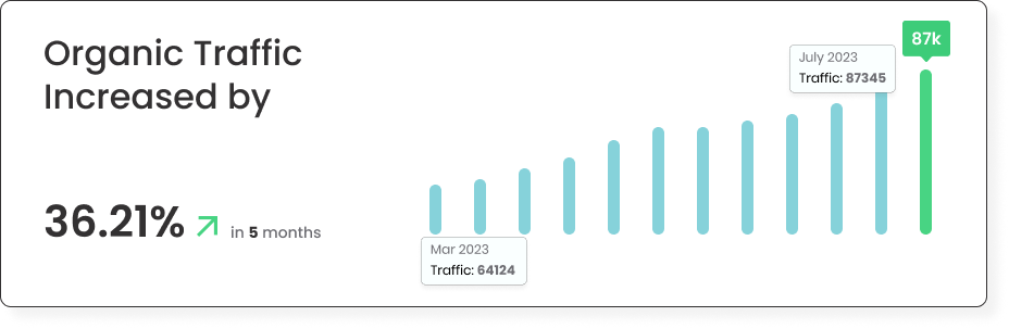 Organic traffic growth chart