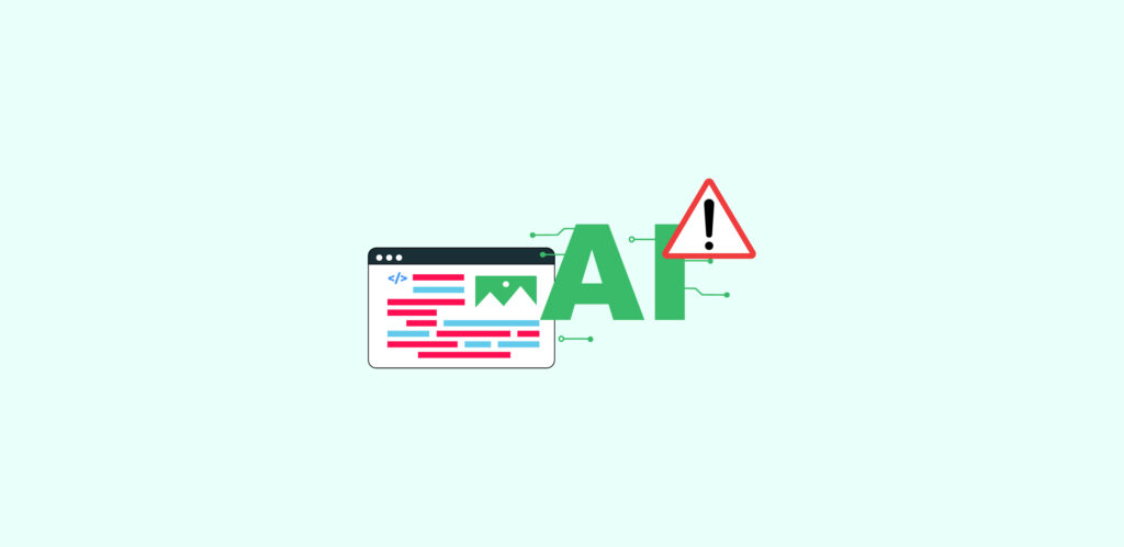 An illustration of AI generated content