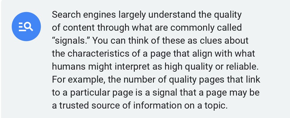How Google interprets content quality. 